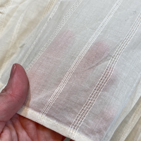 Nili Lotan Sheer Pleated Front Button Down Blouse sz S - Picture 6 of 10